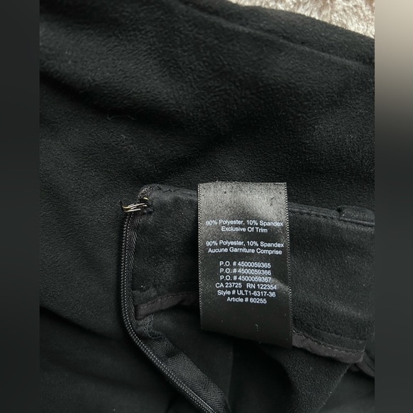 Aritzia Babaton Black Faux Suede Cropped Pant Womens Size 2 - Picture 5 of 5